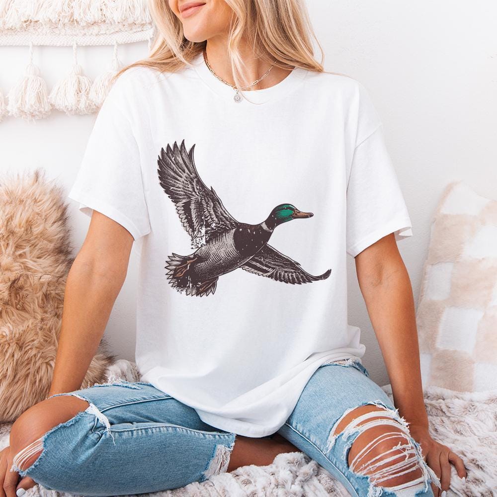 Mallard Duck PNG, Wild Duck Clipart - 300 DPI Design for T-Shirt