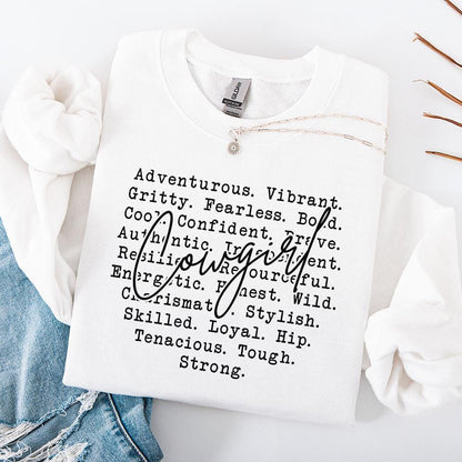 Cowgirl Words Png, Western Cowgirl Designs - 300 DPI Design for T-Shirt