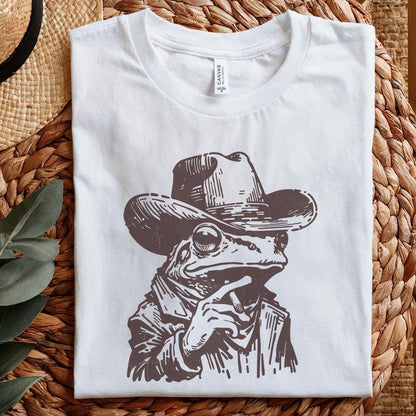 Cowboy Frog PNG, Funny Frog Meme PNG - 300 DPI Design for T-Shirt