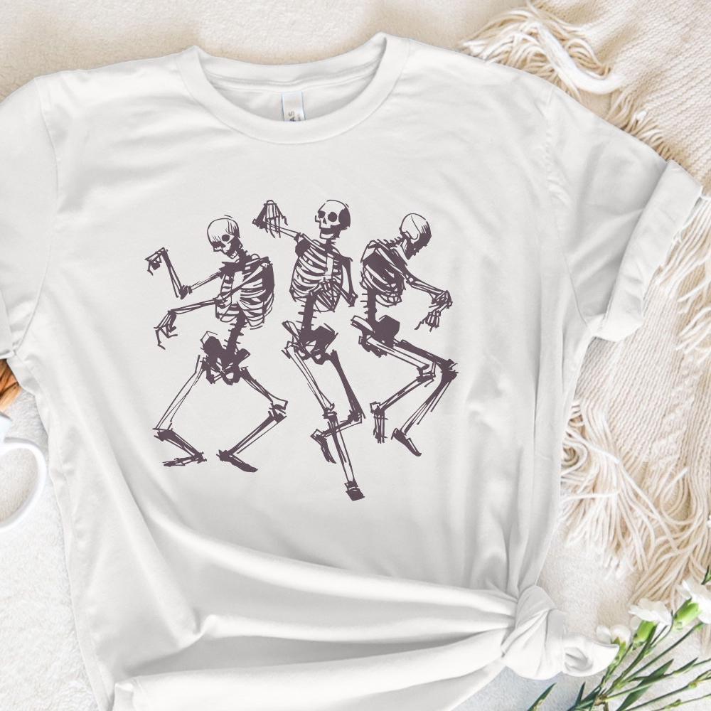Dancing Skeletons PNG, Funny Skeleton Design - 300 DPI Design for T-Shirt