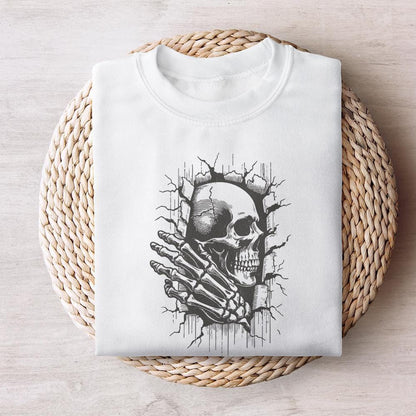 Skull In The Wall PNG, Skeleton png - 300 DPI Design for T-Shirt