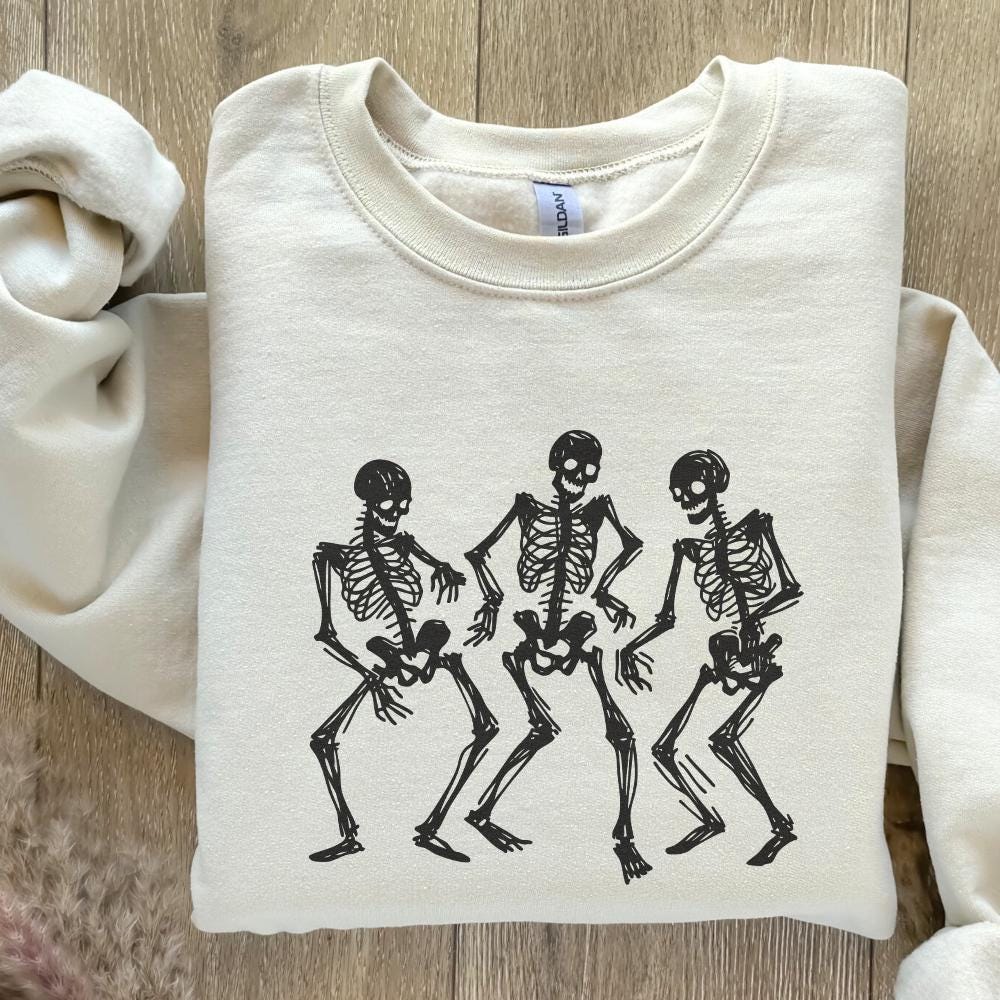 Dancing Skeletons PNG, Funny Skeleton Clipart - 300 DPI Design for T-Shirt