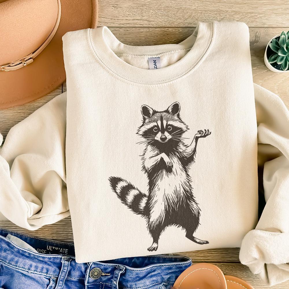 Funny Raccoon Design, Sarcastic Trash Panda PNG - 300 DPI Design for
