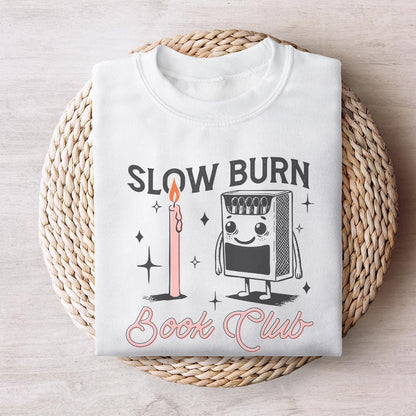 Slow Burn PNG, Book Lover Design - 300 DPI Design for T-Shirt
