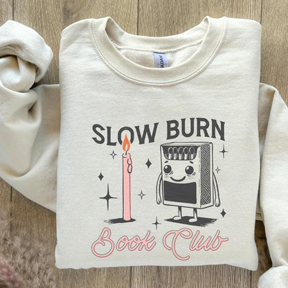 Slow Burn PNG, Book Lover Design - 300 DPI Design for T-Shirt