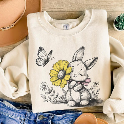 Bunny png File, Butterfly png Design - 300 DPI Design for T-Shirt