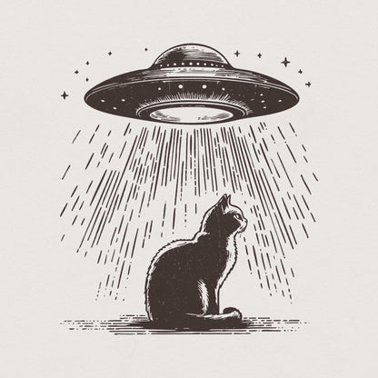 Funny Cat Shirt PNG, Retro Space Cat - 300 DPI Design for T-Shirt