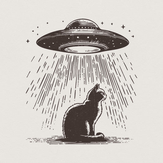 Funny Cat Shirt PNG, Retro Space Cat - 300 DPI Design for T-Shirt