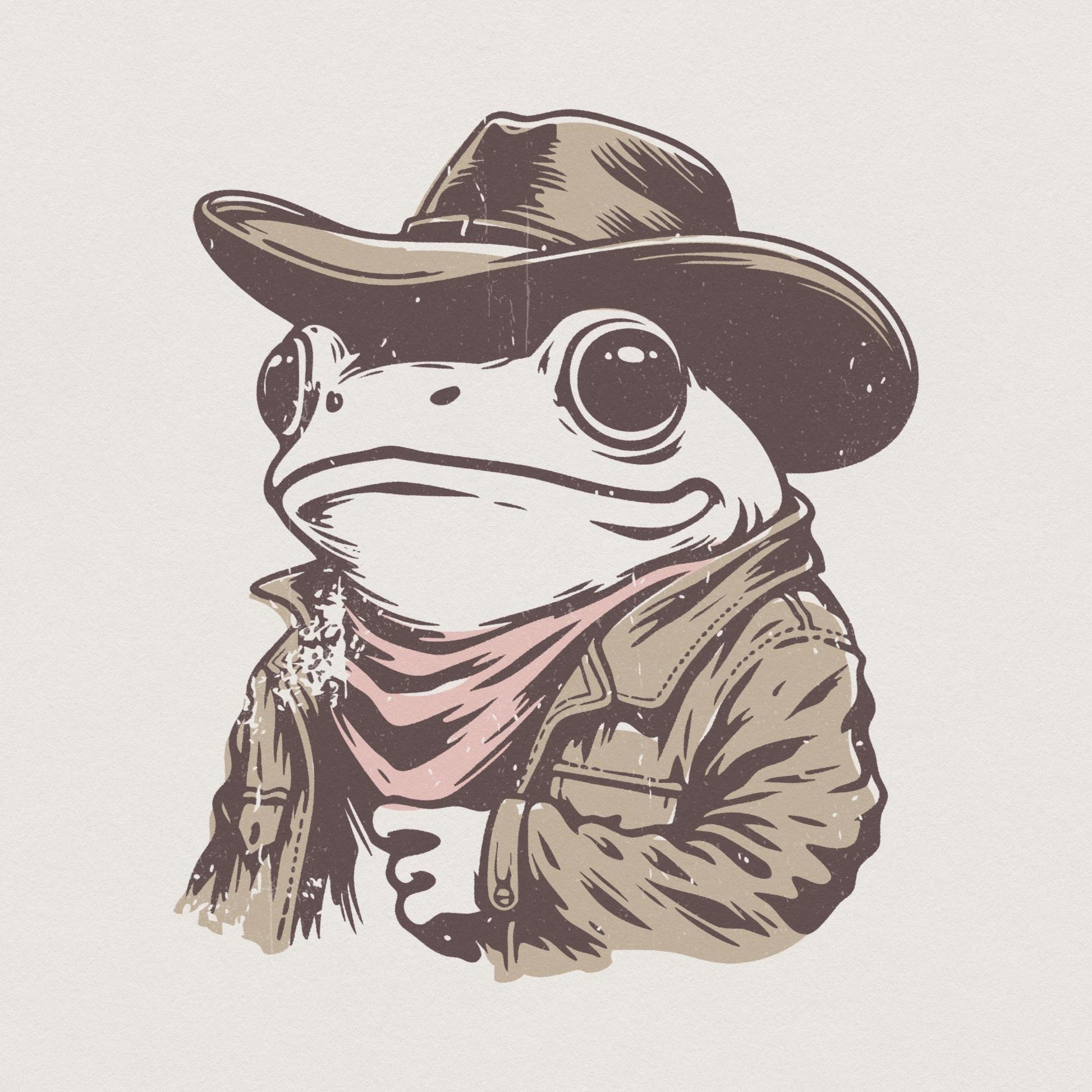 Cowboy Frog PNG, Funny Meme PNG - 300 DPI Design for T-Shirt
