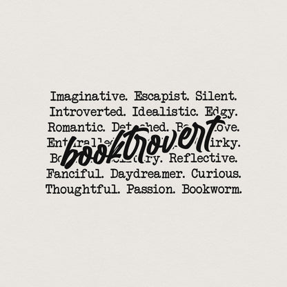 Booktrovert Words PNG, Funny Book Lover - 300 DPI Design for T-Shirt
