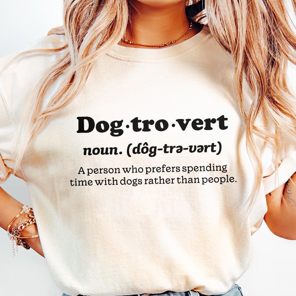 Dogtrovert Definition PNG, Dog Mom png - 300 DPI Design for T-Shirt