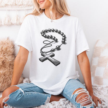 Rosary Beads Design, Catholic Rosary png - 300 DPI Design for T-Shirt