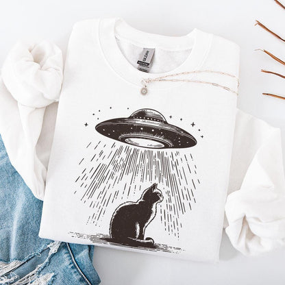 Funny Cat Shirt PNG, Retro Space Cat - 300 DPI Design for T-Shirt