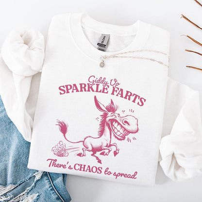 Giddy Up Sparkle Farts PNG, Sarcastic Western Humor - 300 DPI Design for