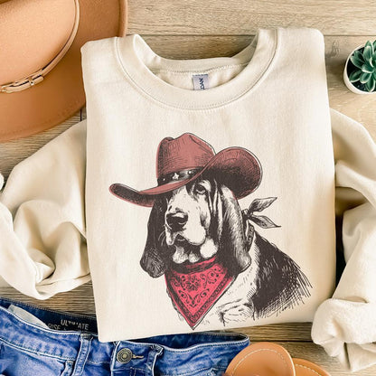 Cowboy Dog PNG, Cowboy Hat - 300 DPI Design for T-Shirt
