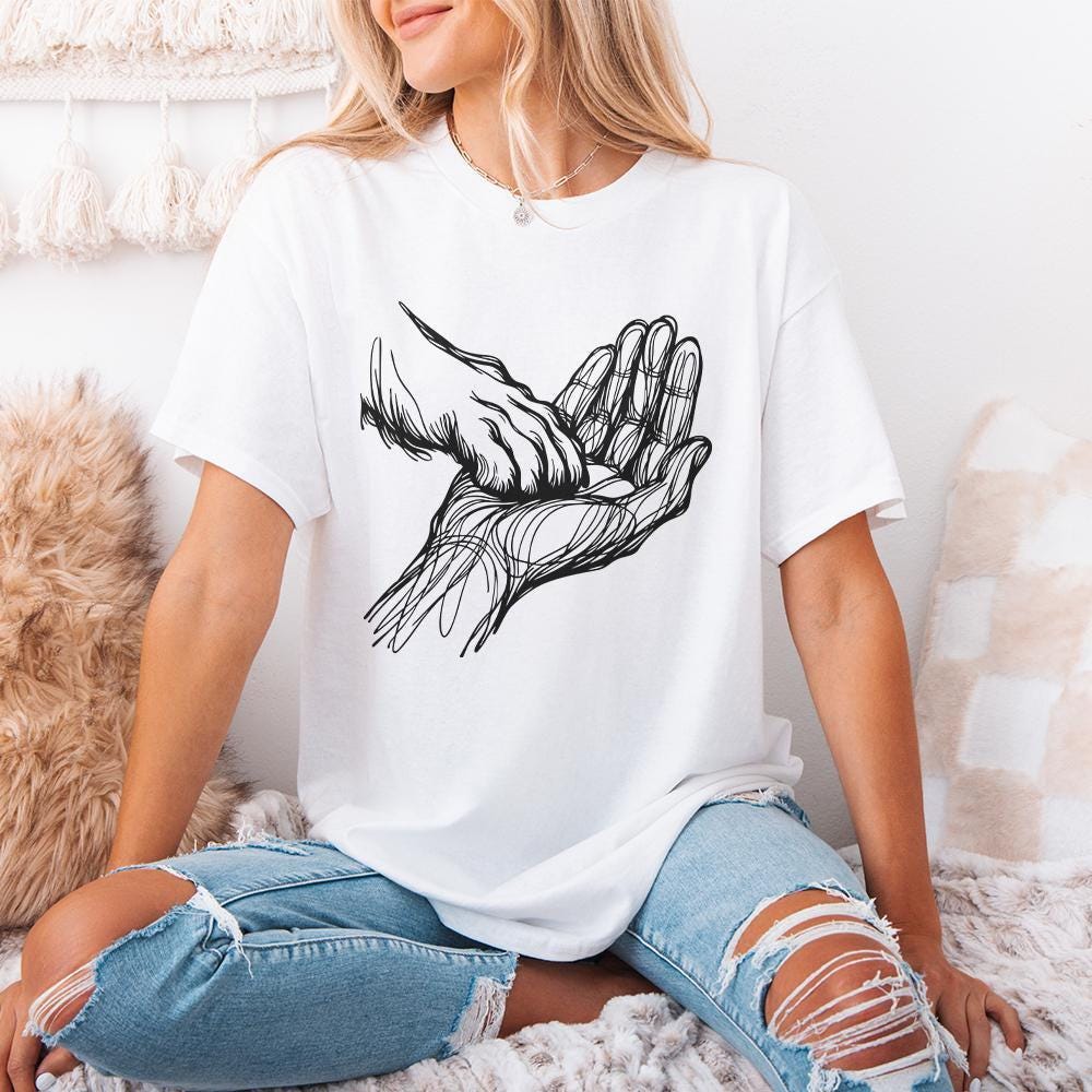 Hand-Paw png, Paw and Hand png - 300 DPI Design for T-Shirt