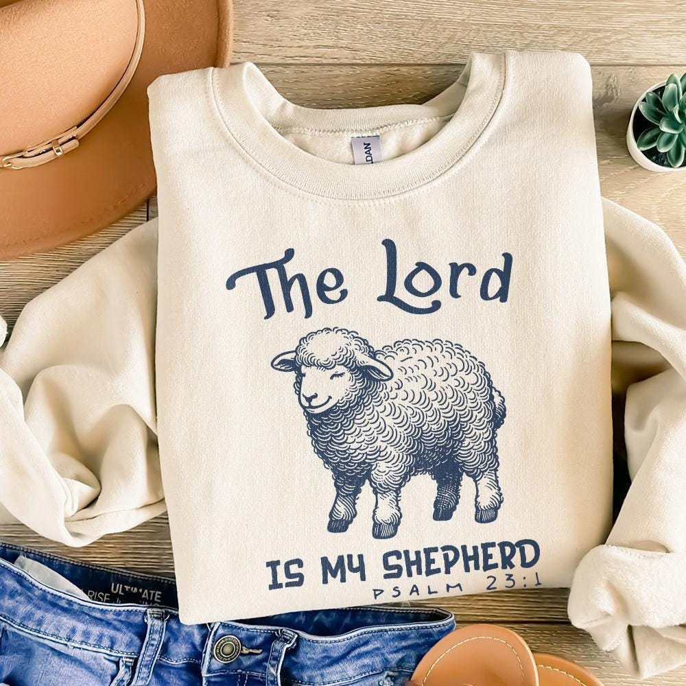 The Lord is My Shepherd Png, Christian Easter Sublimation - 300 DPI