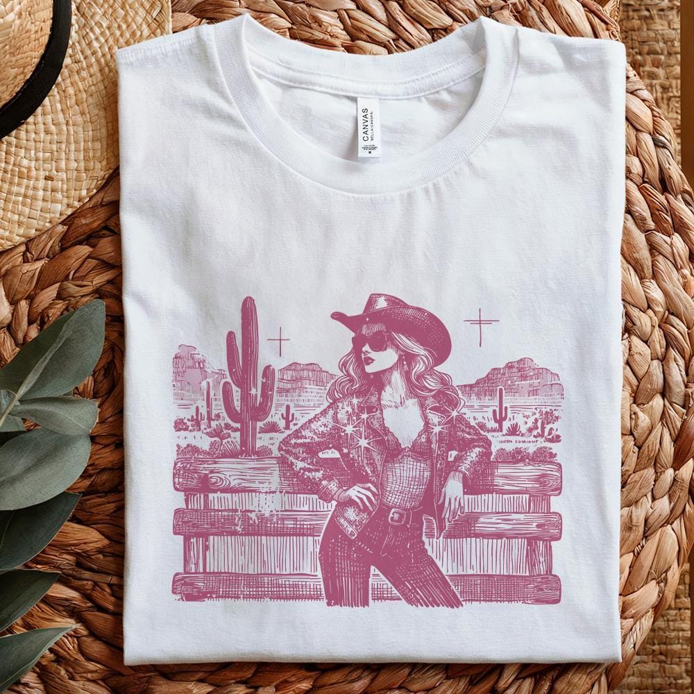 Sassy Cowgirl Western PNG, Retro Sublimation Download - 300 DPI Design