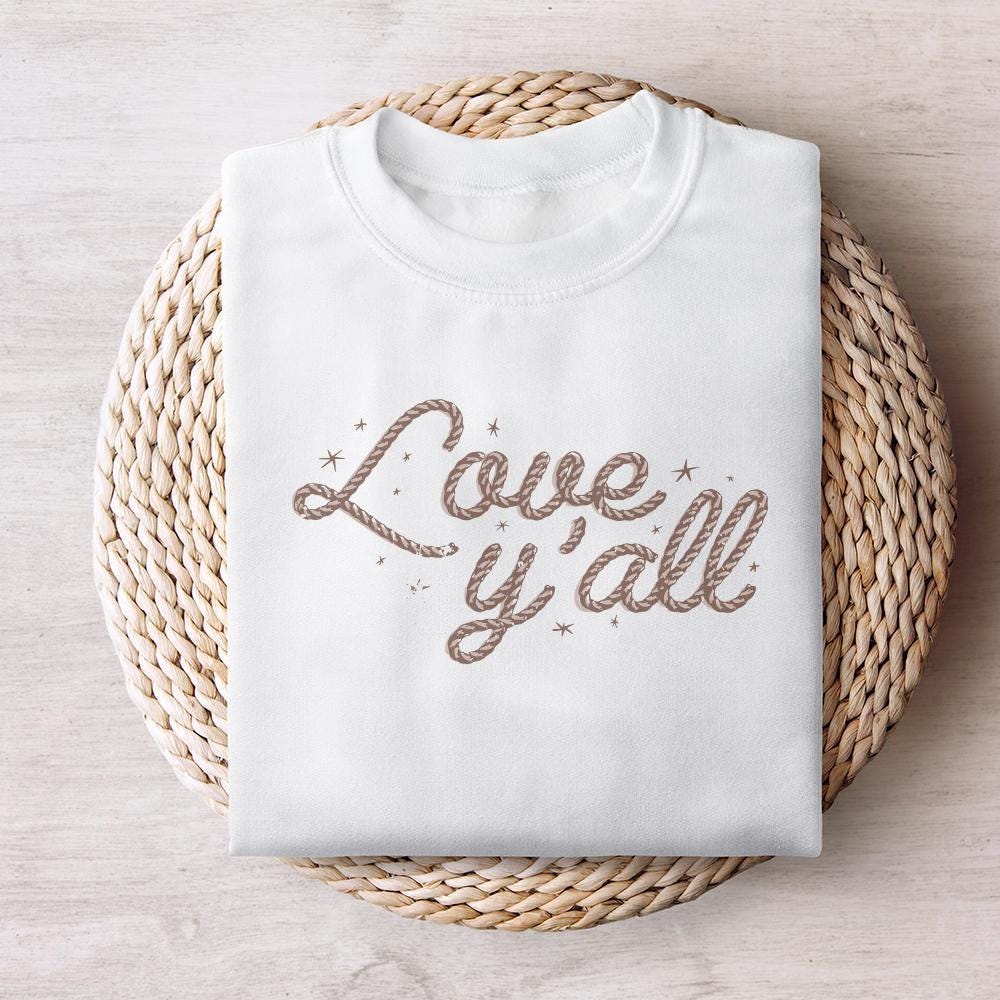 Love Y'all PNG, Western Valentines png - 300 DPI Design for T-Shirt