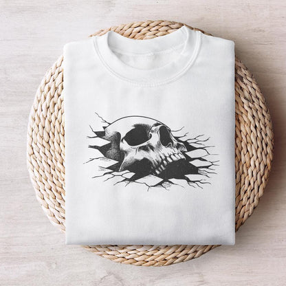 Skull In The Wall PNG, Skull png - 300 DPI Design for T-Shirt