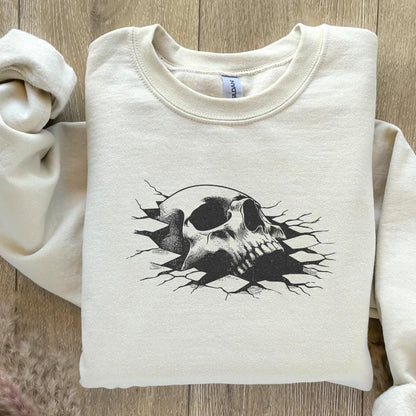 Skull In The Wall PNG, Skull png - 300 DPI Design for T-Shirt