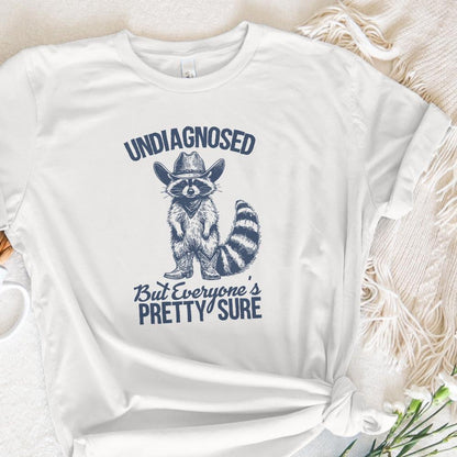 Funny Raccoon Meme PNG, Undiagnosed Sarcastic Humor - 300 DPI Design for