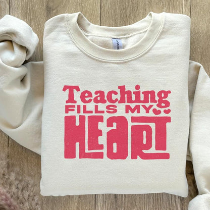 Teaching Fills My Heart png, Teacher Shirt PNG - 300 DPI Design for T-Shirt