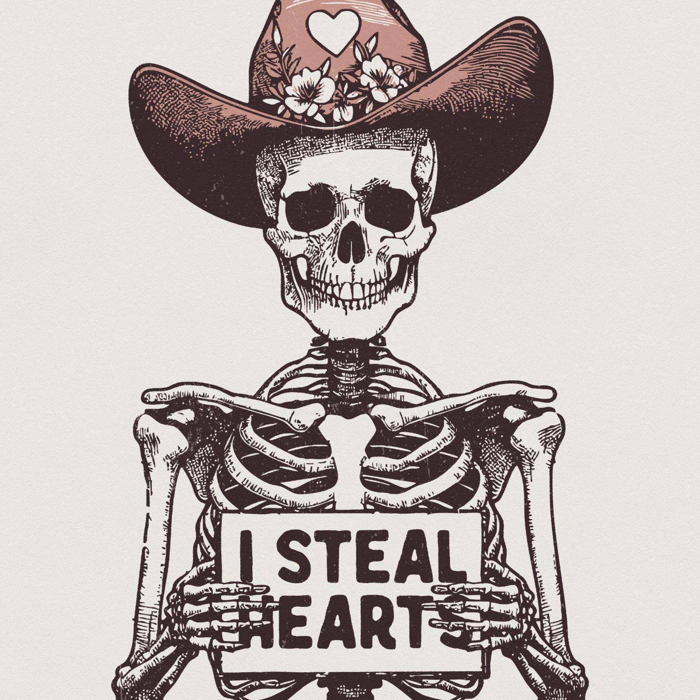 I Steal Hearts Png, Skeleton Valentine - 300 DPI Design for T-Shirt