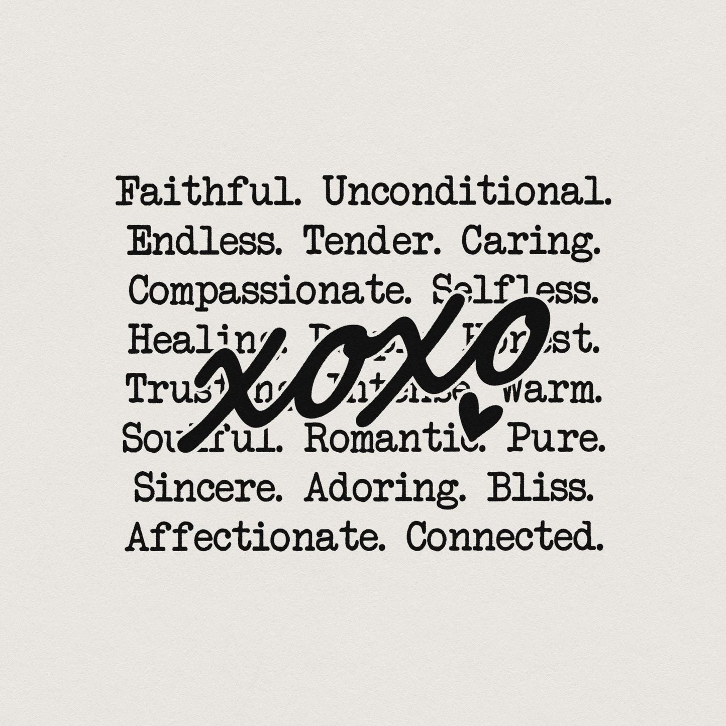 xoxo words png, Romantic Valentines Day png - 300 DPI Design for T-Shirt
