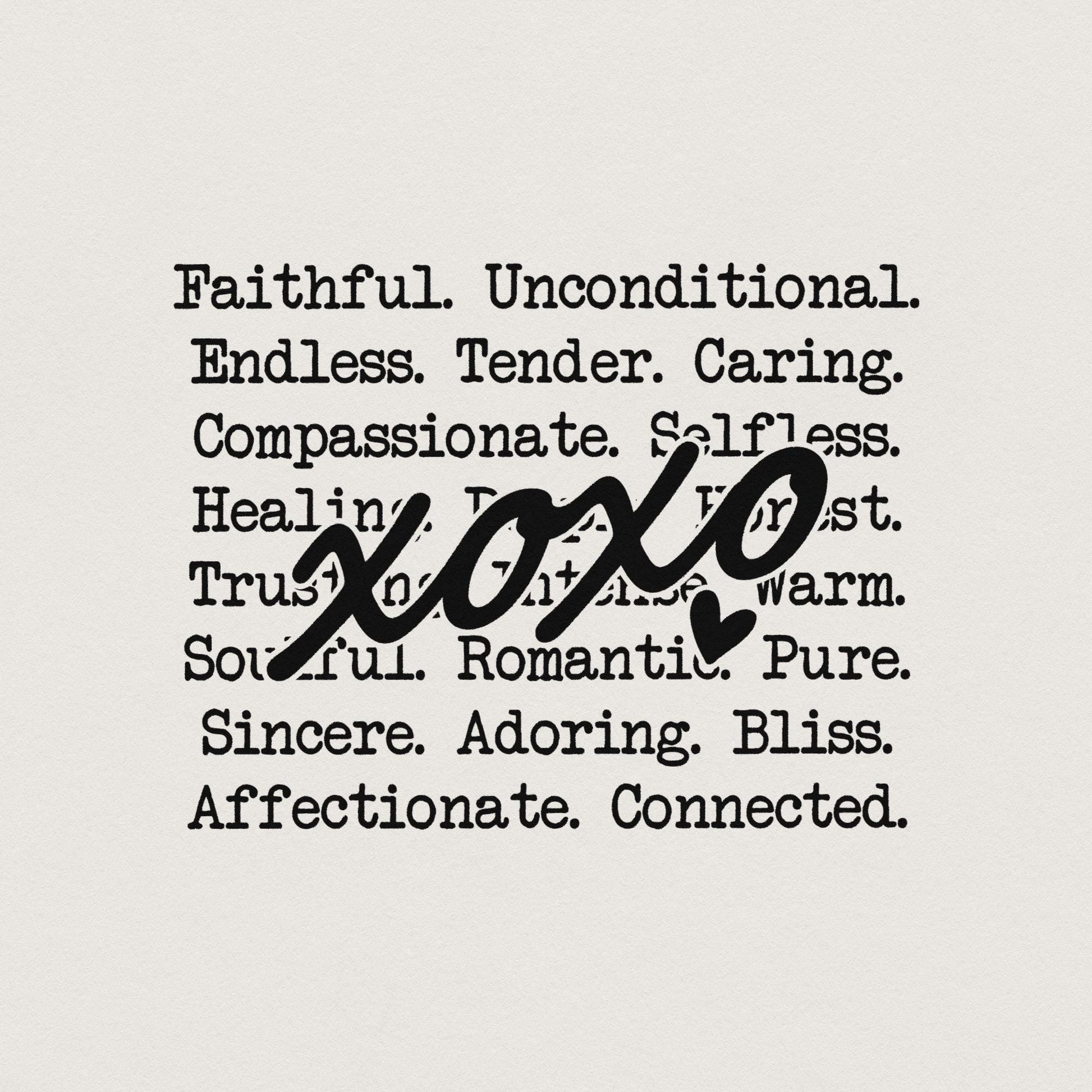 xoxo words png, Romantic Valentines Day png - 300 DPI Design for T-Shirt