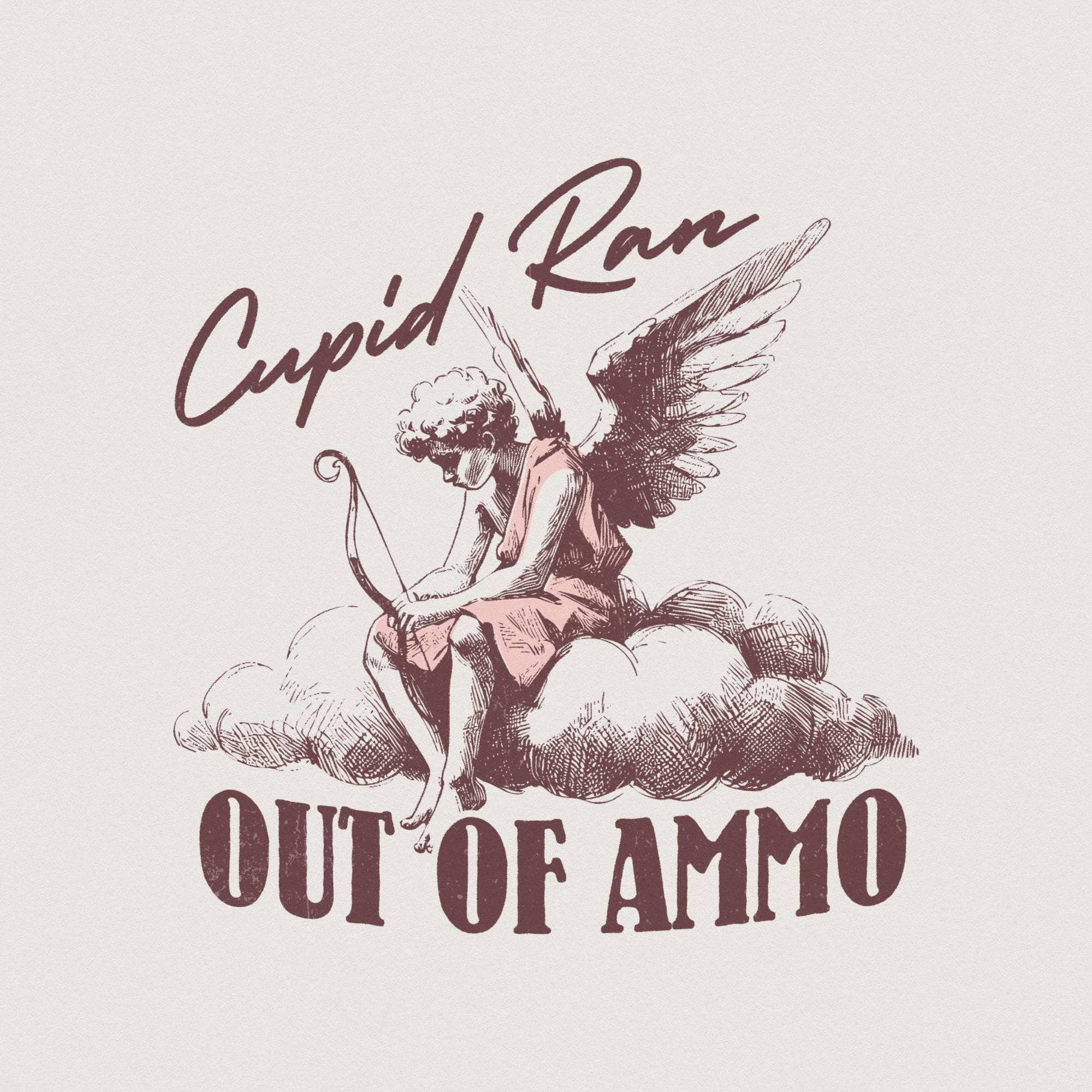 Cupid out of Arrows Png, Funny Valentine png - 300 DPI Design for T-Shirt