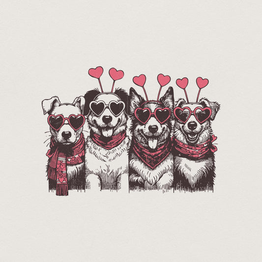 Valentines Dog PNG, Dog Lover PNG - 300 DPI Design for T-Shirt