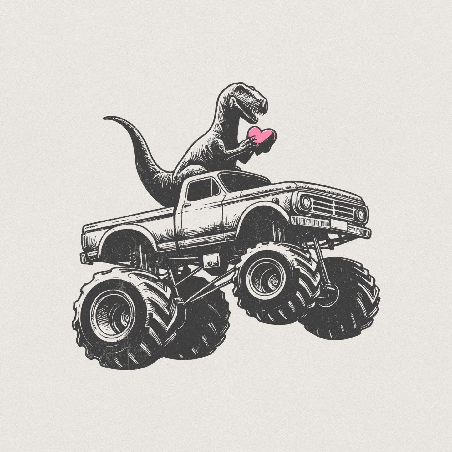 T-Rex Dinosaur Monster Truck Png, Sublimation Design - 300 DPI Design for