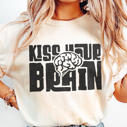 Kiss Your Brain Png, Teacher Appreciation Png - 300 DPI Design for T-Shirt