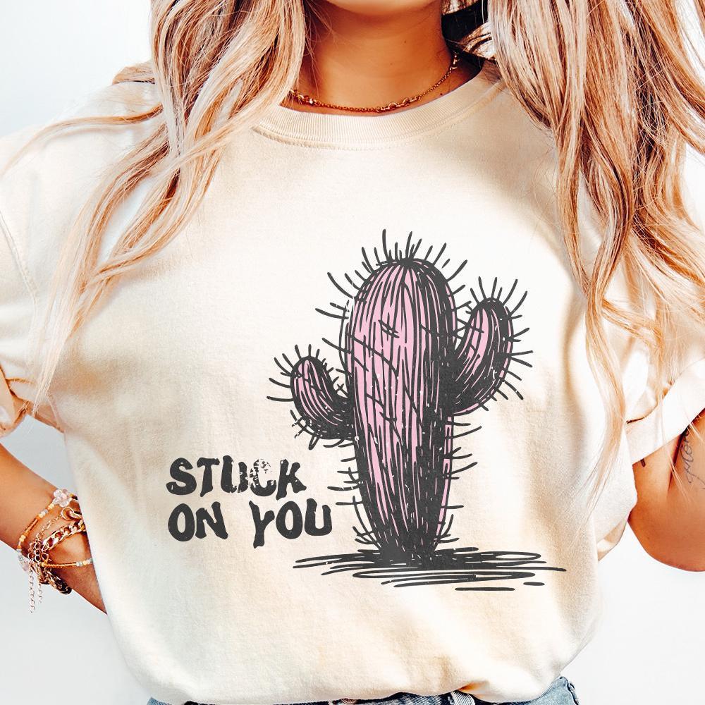 Stuck on You PNG, Western Valentine’s Day Png - 300 DPI Design for T-Shirt