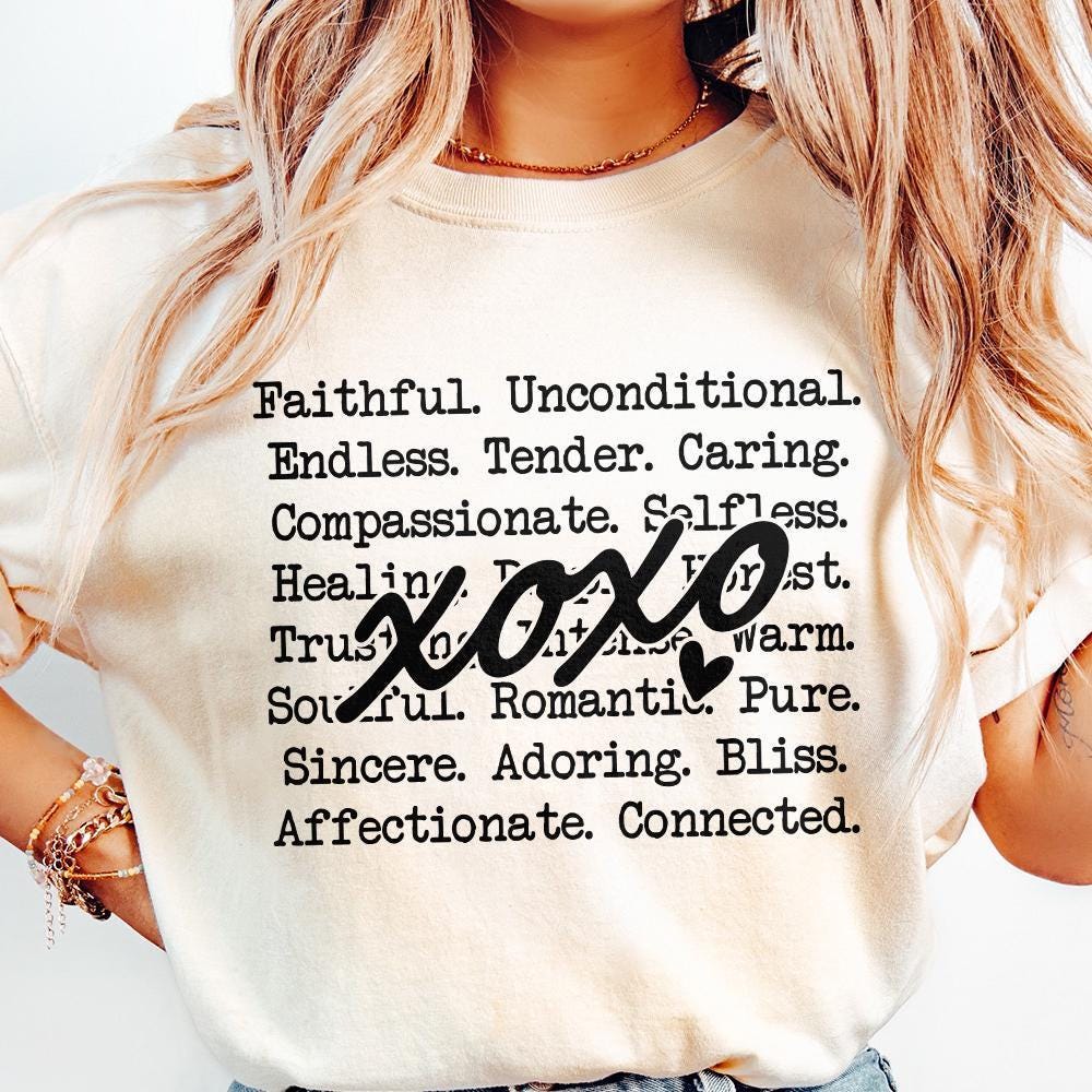 xoxo words png, Romantic Valentines Day png - 300 DPI Design for T-Shirt