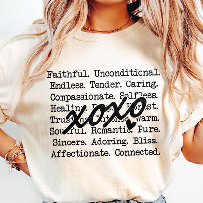 xoxo words png, Romantic Valentines Day png - 300 DPI Design for T-Shirt