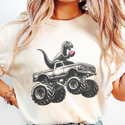T-Rex Dinosaur Monster Truck Png, Sublimation Design - 300 DPI Design for