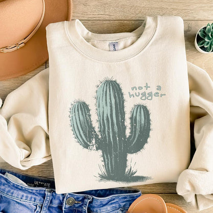 Not a Hugger PNG, Cactus PNG - 300 DPI Design for T-Shirt