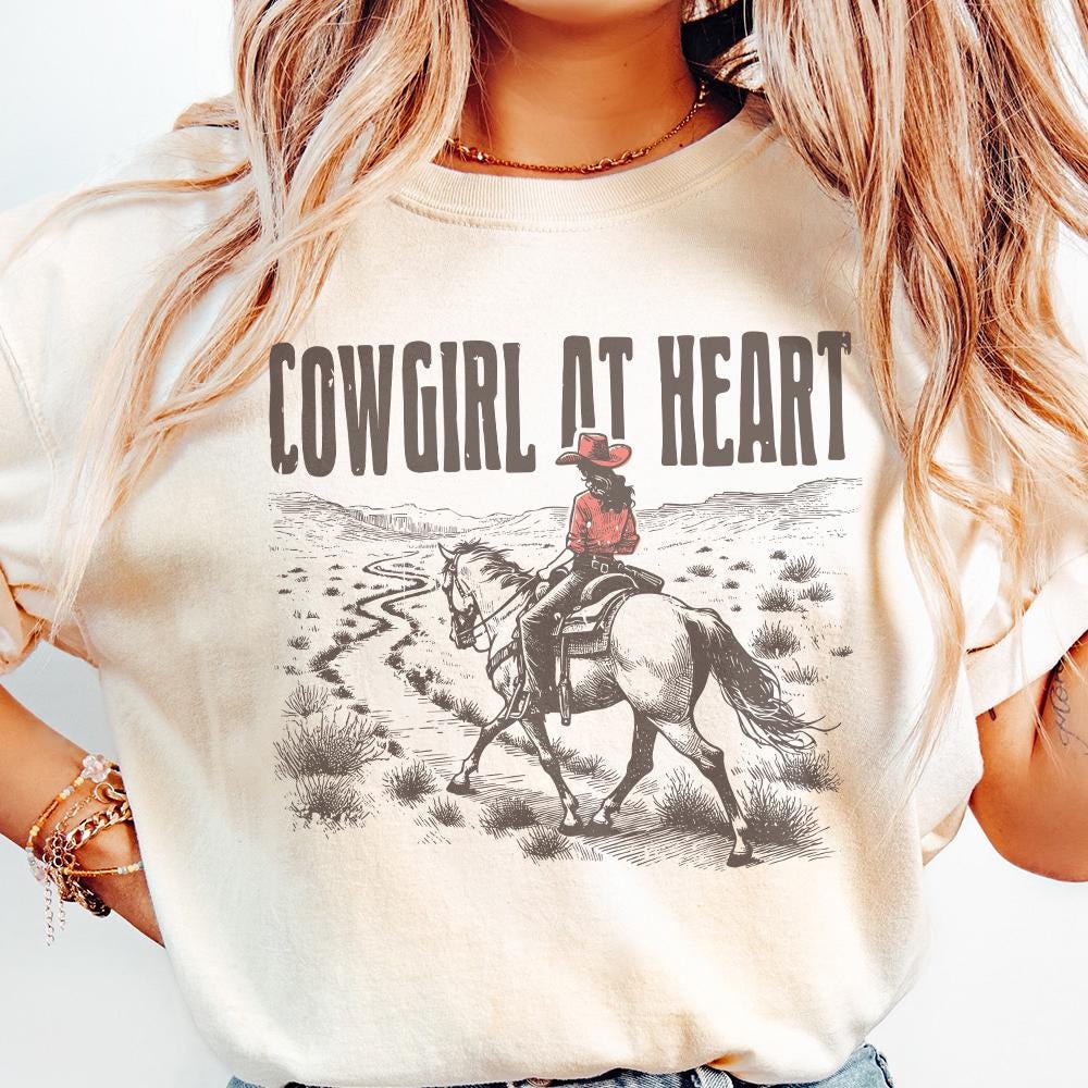 Western Cowgirl Png, Western Valentines Png - 300 DPI Design for T-Shirt