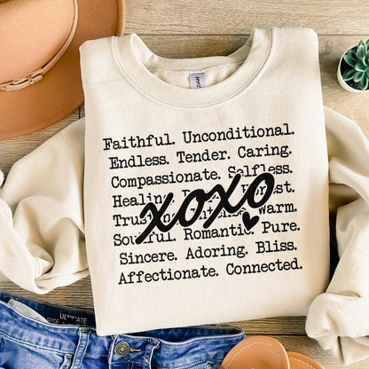 xoxo words png, Romantic Valentines Day png - 300 DPI Design for T-Shirt