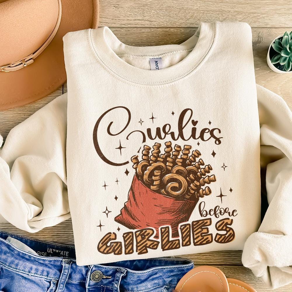 Curlies Before Girlies PNG, Valentine Day Sublimation - 300 DPI Design