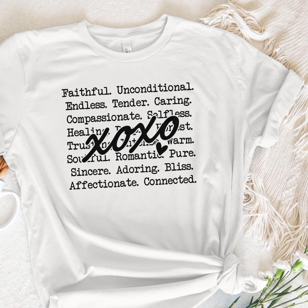 xoxo words png, Romantic Valentines Day png - 300 DPI Design for T-Shirt