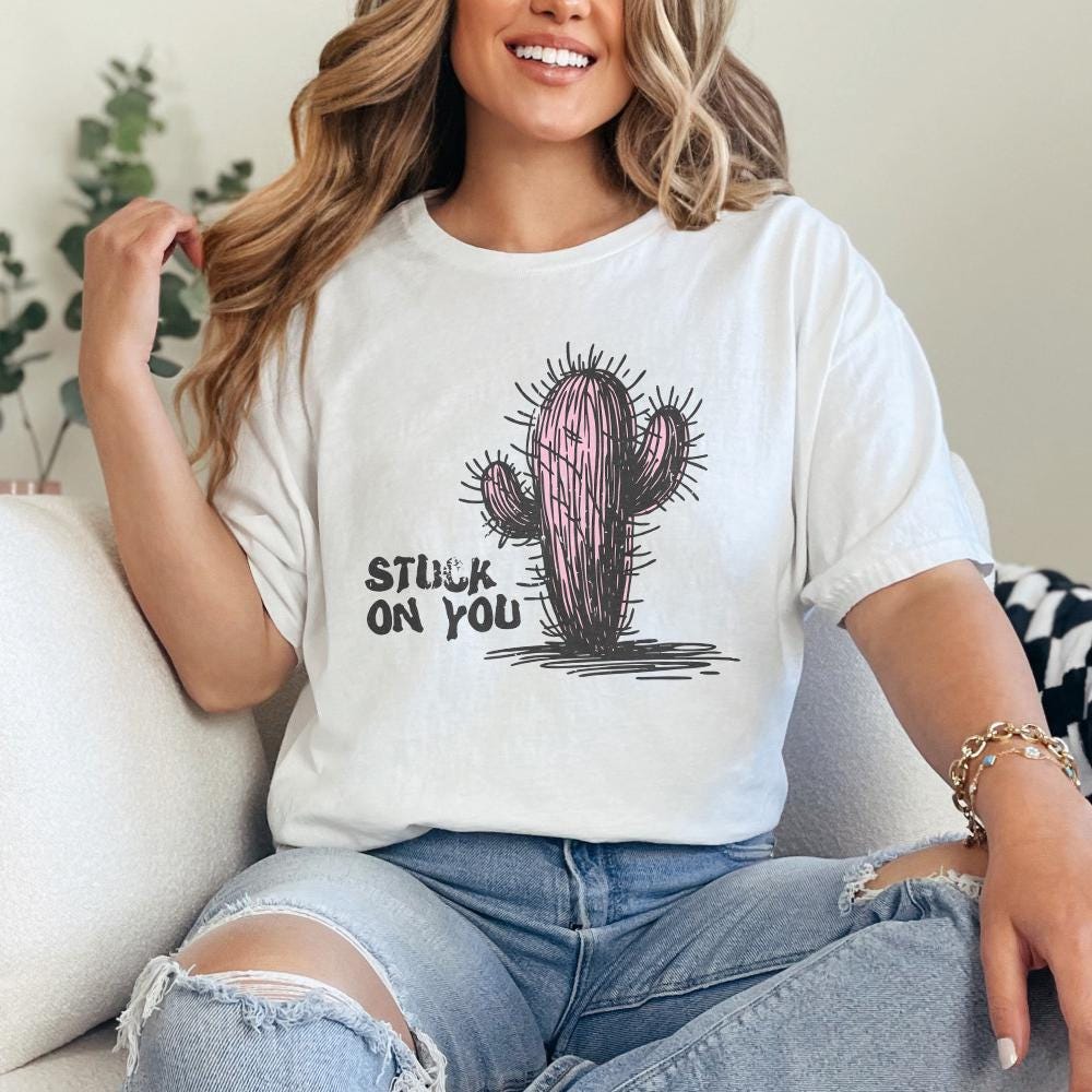 Stuck on You PNG, Western Valentine’s Day Png - 300 DPI Design for T-Shirt