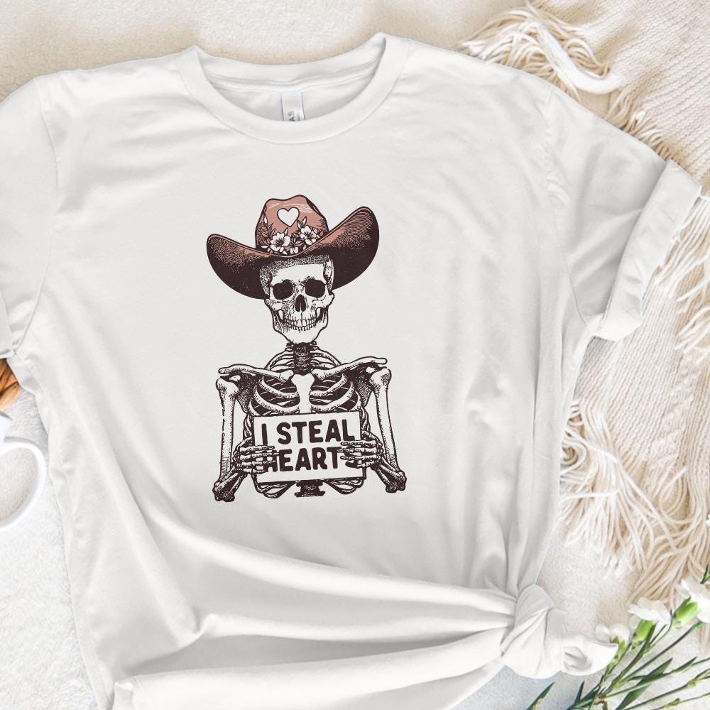 I Steal Hearts Png, Skeleton Valentine - 300 DPI Design for T-Shirt