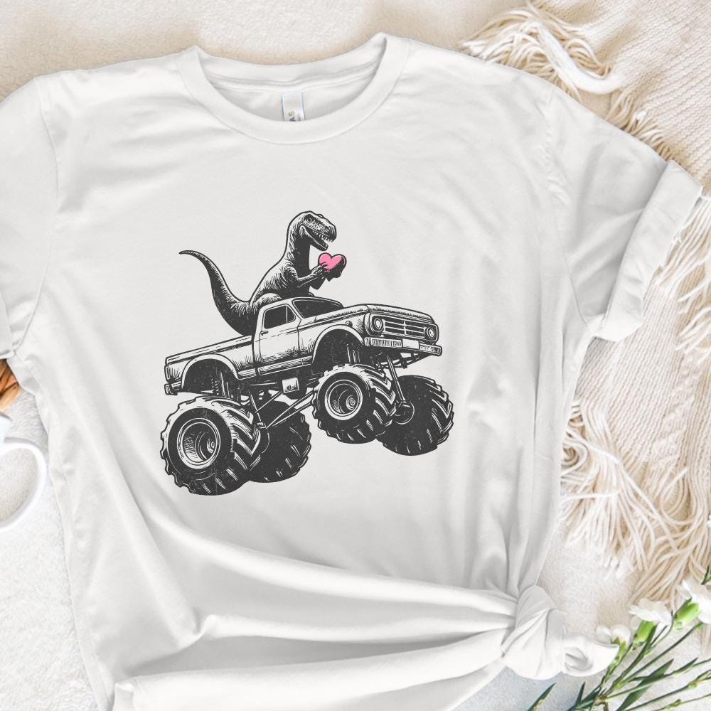 T-Rex Dinosaur Monster Truck Png, Sublimation Design - 300 DPI Design for