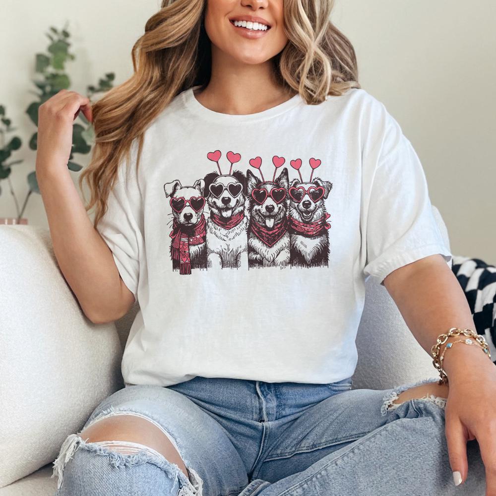 Valentines Dog PNG, Dog Lover PNG - 300 DPI Design for T-Shirt