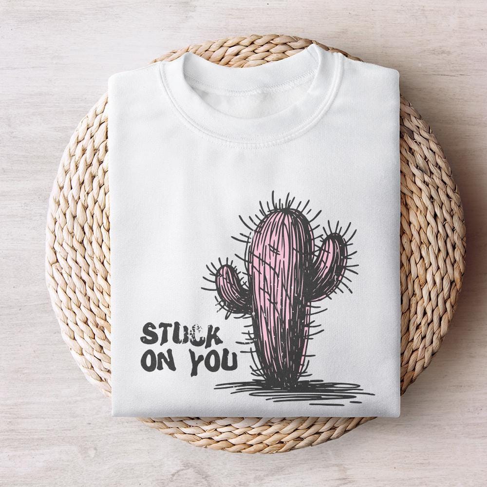 Stuck on You PNG, Western Valentine’s Day Png - 300 DPI Design for T-Shirt
