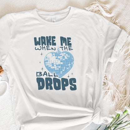 Wake Me Up When the Ball Drops PNG, Retro New Year - 300 DPI Design for