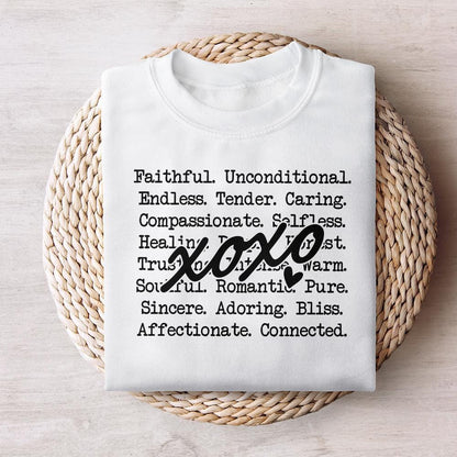 xoxo words png, Romantic Valentines Day png - 300 DPI Design for T-Shirt